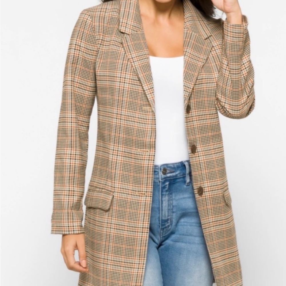New Steve Madden Plaid Blazer